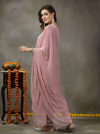Stylum WomenS Solid Crepe Naira Cut Kurta Pant & Dupatta Set
