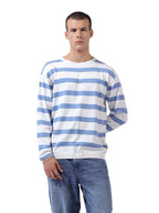 The Indian Garage Co Mens Oversized Textured Flatknit Full Sleeves Crew Neck Sweater