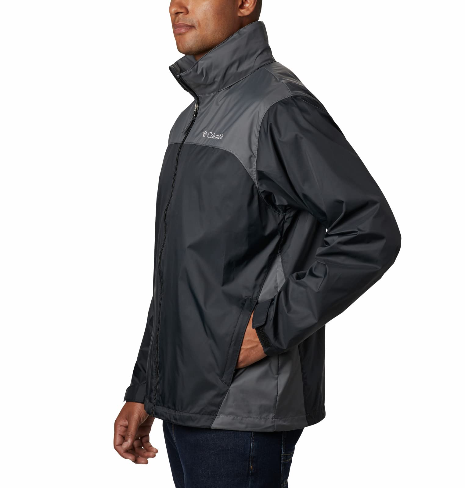 Columbia Men's Glennaker Lake Rain Jacket, Black/Grill, Large