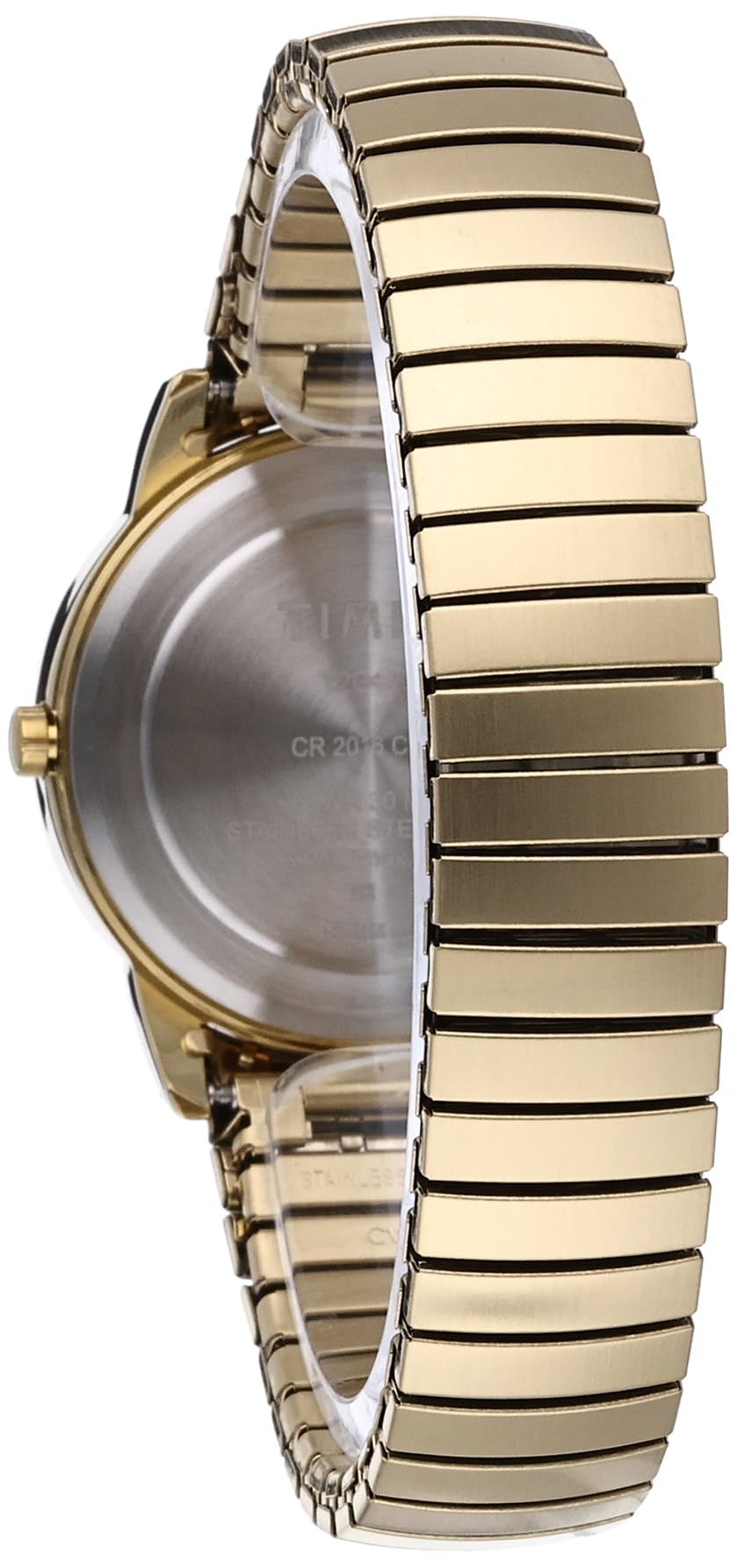 Timex Men's Easy Reader 35mm Day-Date Watch - Gold-Tone Case White Dial with Gold-Tone Expansion Band