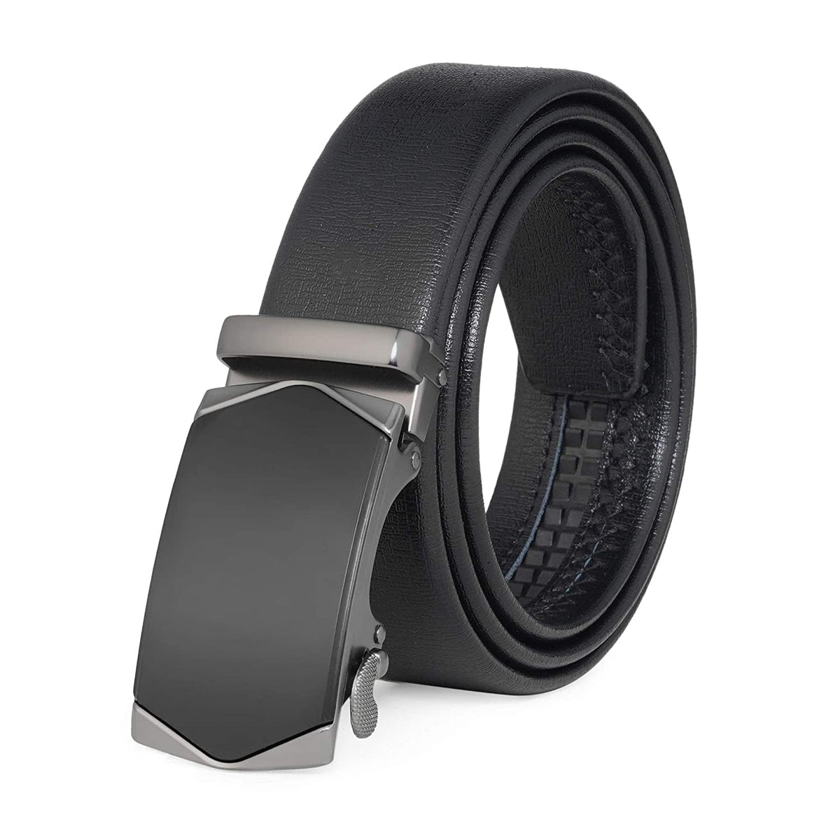 Zacharias MenS Faux Leather Belt With Autolock Buckle Tai23 (Black, 5Xl) (Pack Of 1) 5