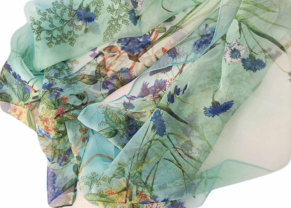 Acotavie Scarfs for Women Lightweight Fashion Scarves Print Floral Pattern Scarf Shawl Wraps (C12)