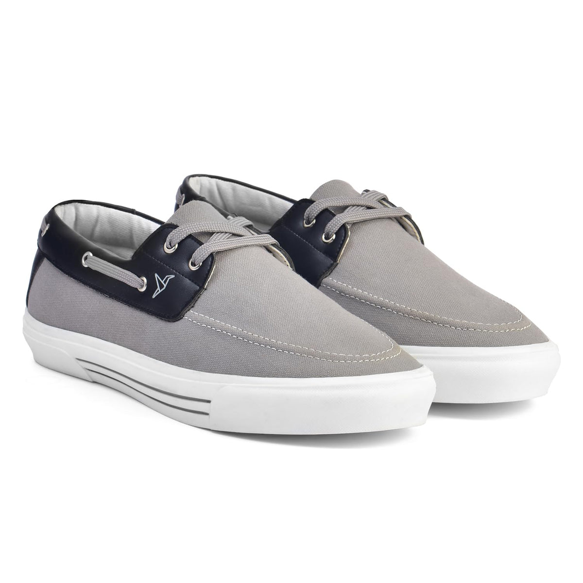 YOHO Sailor Mens Versatile Stylish Breathable Canvas Boat Shoe | Monsoon Grey  UK 9 9