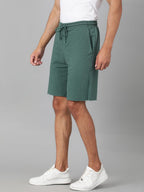 Kotty Solid Men Casual Shorts Dark Green