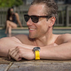 Archer Watch Straps - Soft Silicone Quick Release Watch Bands (Naples Yellow, 22mm)