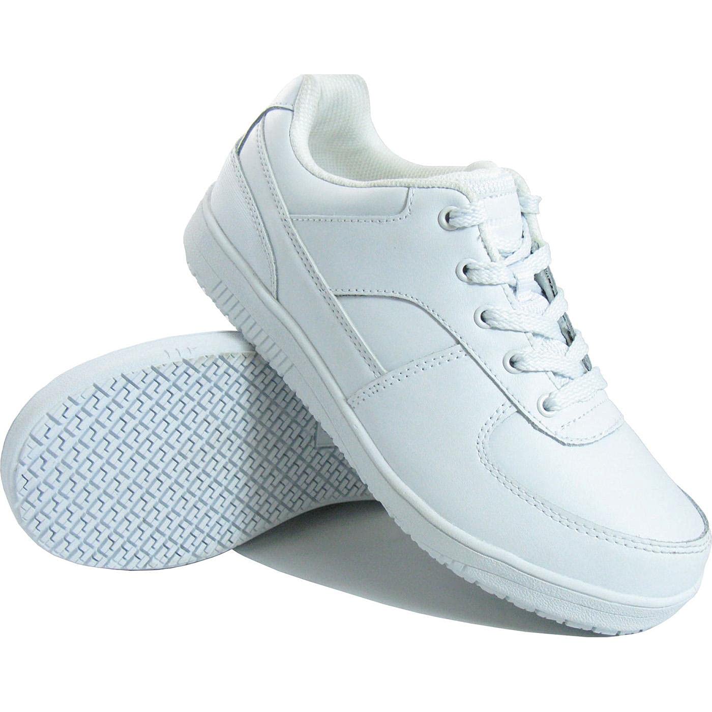 Genuine Grip 2015 Mens Slip-Resistant Athletic Work Shoes  Wide  White