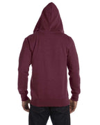Mens OrganicRecycled Heathered Full-Zip Hooded Sweatshirt - BERRY - S(D0102H7ZLg8)