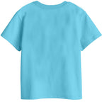 Bon Organik Girls Regular Fit T-Shirt (BON11422_Sky Blue