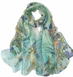 Acotavie Scarfs for Women Lightweight Fashion Scarves Print Floral Pattern Scarf Shawl Wraps (C12)