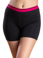 Clovia Womens Cotton Mid Waist Boyleg Panty (PN2667P13_Black_L)