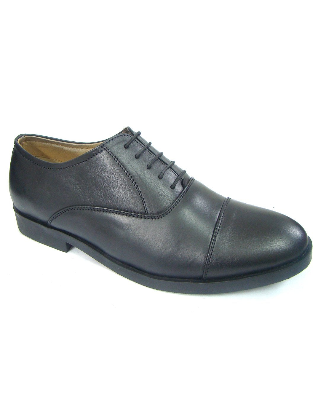 ASM Genuine Softy Leather Black Oxford Shoes with TPR (Thermo Plastic Rubber) Sole, Leather Insole, Fully Leather Lining and Mem 12