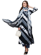 ANNI DESIGNER Women's Cotton Blend Staright Printed Kurta with Pant & Dupatta (Sana Blue_L_Blue_Large)