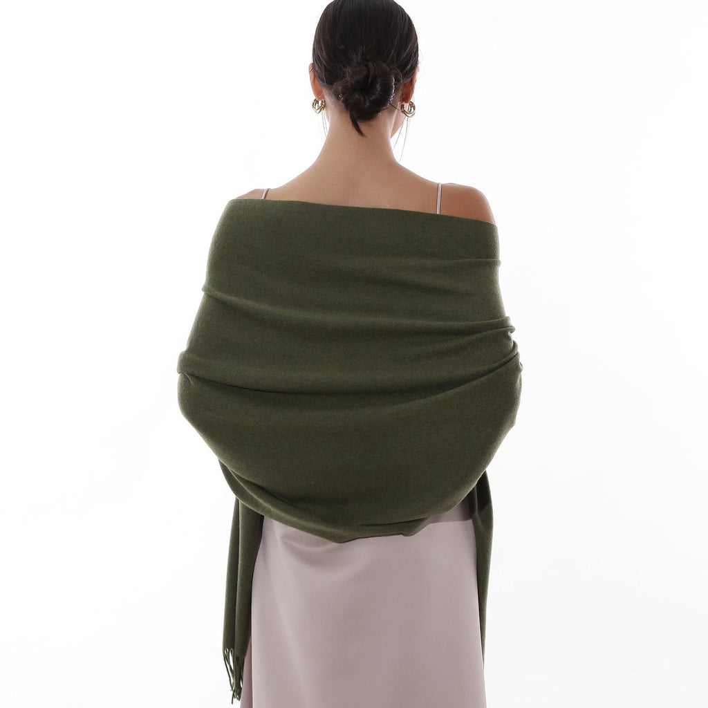 RIIQIICHY Winter Scarf for Women Green Pashmina Shawls Wraps for Evening Dresses Large Warm Soft Scarves