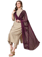 ANNI DESIGNER Womens Rayon Blend Straight Embroidered Kurta with Pant & Dupatta (BRIBITI BEIGE-VKS03_XXL_Beige_XX-Large)