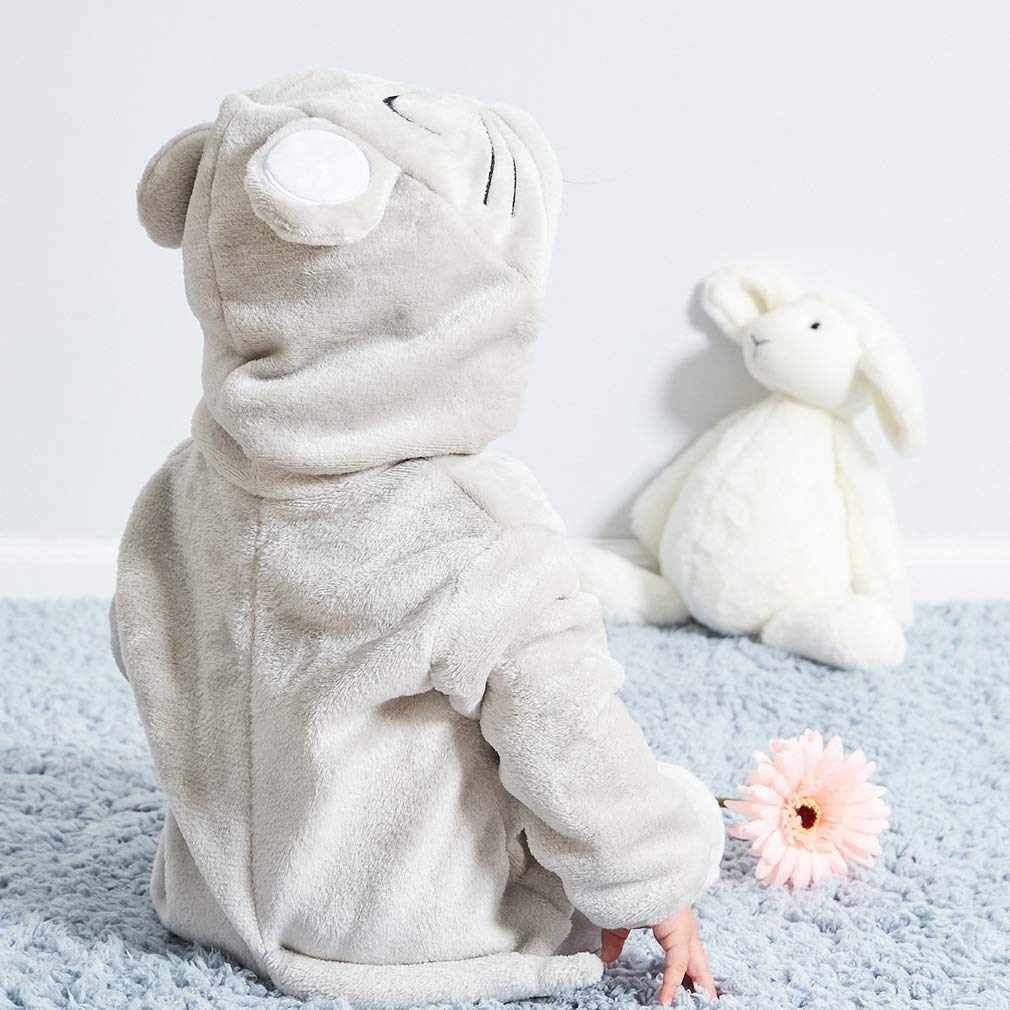 QZERPLAY Unisex Kids Baby Mouse Halloween Costumes Cartoon Outfit Hooded Homewear 80