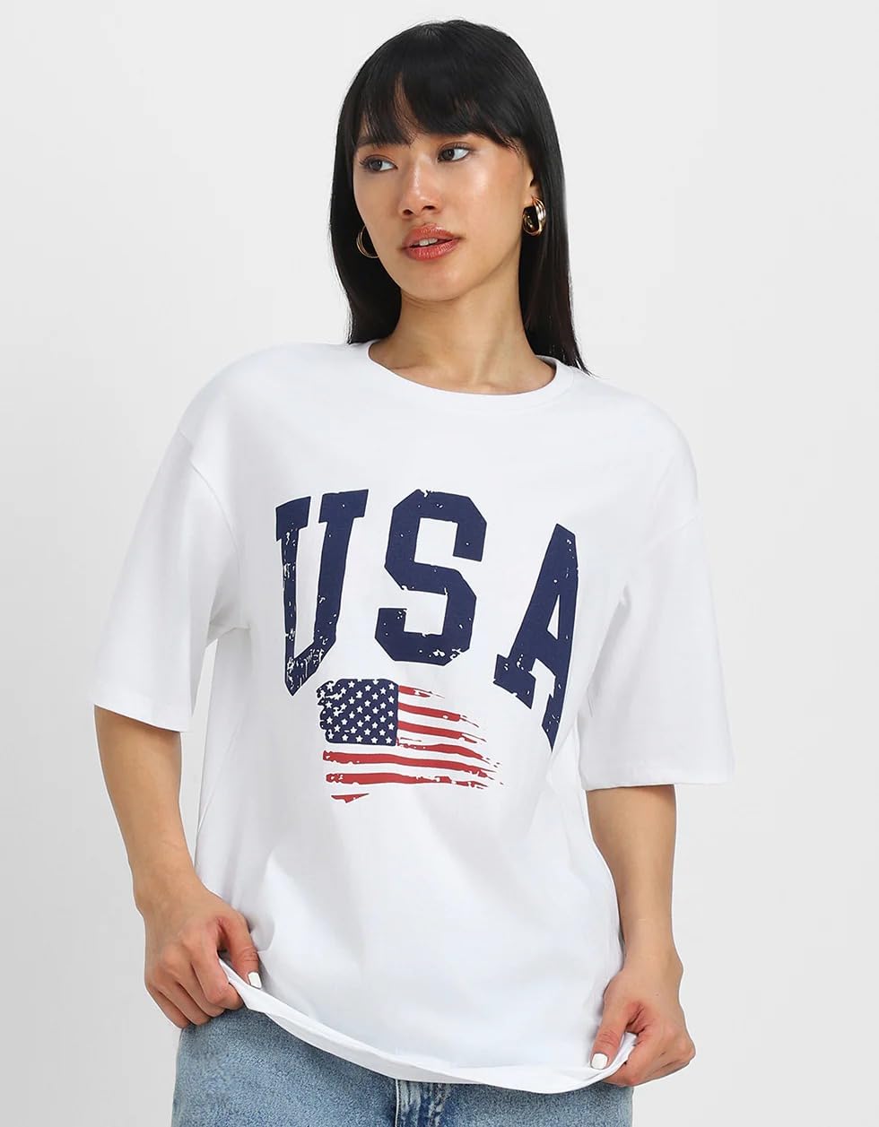 Juneberry Pack Of 2, 100% Pure Cotton, Round Neck, Oversized, Loose, Baggy Fit, Drop Shoulder, Graphic Printed, Half Sleeve T-Sh