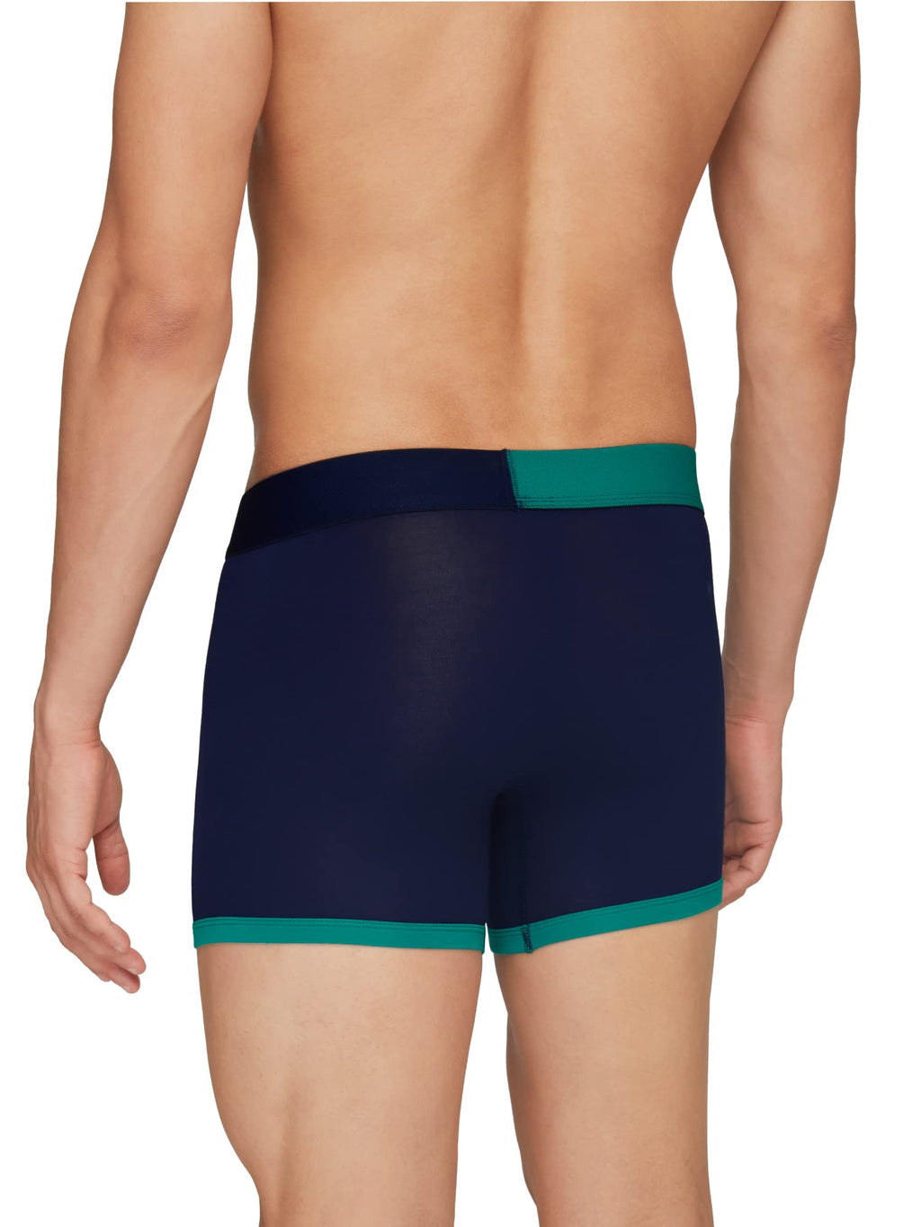 XYXX Mens Underwear Dualist IntelliSoft Antimicrobial Micro Modal Trunk Pack of 3 (Brilliant Blue & Black Iris ; Navigate & Bla