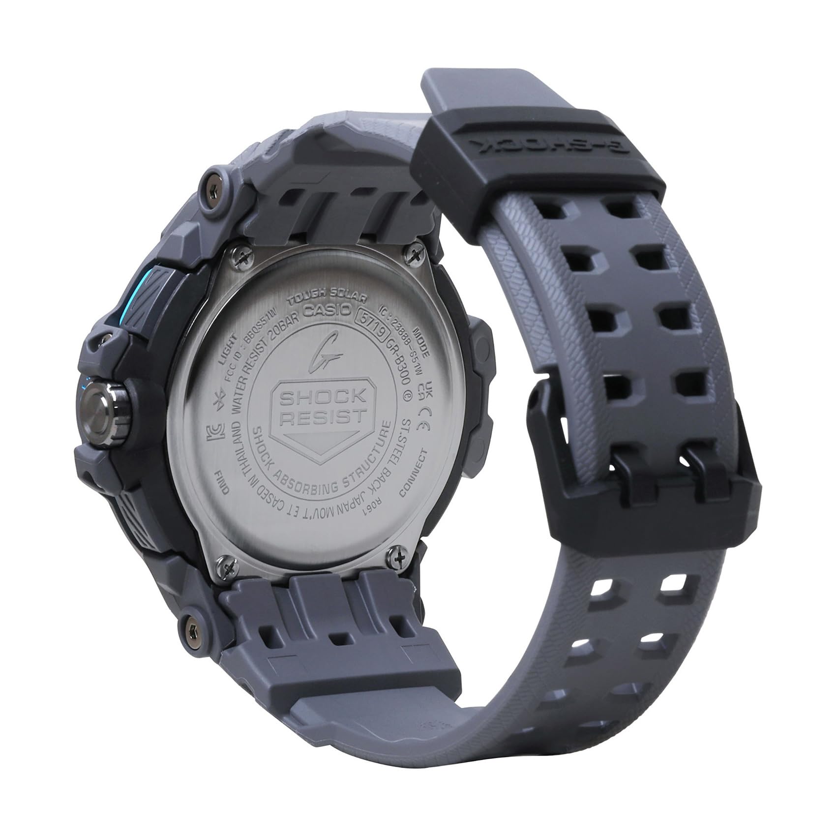 G-Shock Casio Master of G Air Gravitymaster Solar Connected Grey Resin Strap Watch - GRB300-8A2