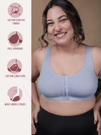 Nykd WomenS Cotton Non-Padded Wire Free Full Coverage Bra Blue