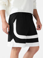 The Souled Store Black Factor Men and Boys Drawstringed Solid Regular Fit Knee Length Cotton Bermuda Shorts