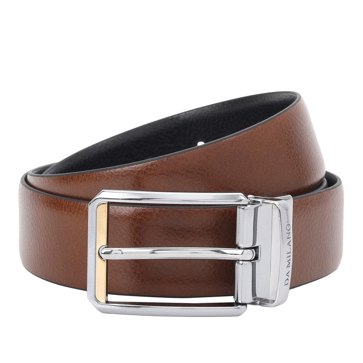 Da Milano Reversible Leather Belt For Men  Brown & Black (Size 95 Cm) (3246C35ROl) 40