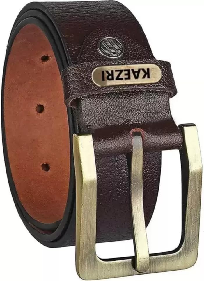 Men Evening, Party, Formal, Casual Brown Genuine Leather Belt ()_400 38