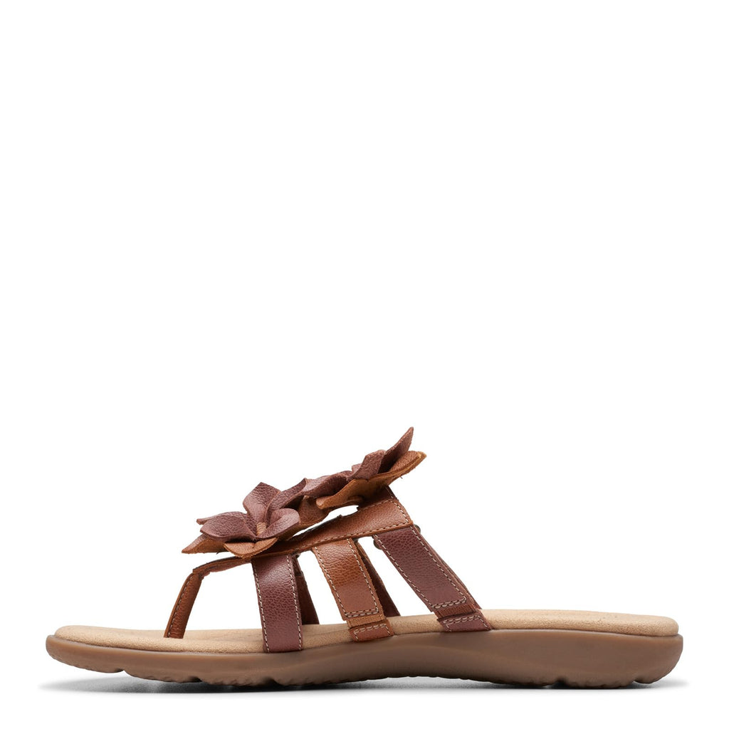 Clarks Women's Elizabelle Mae Flip-Flop, Tan Combi, 7