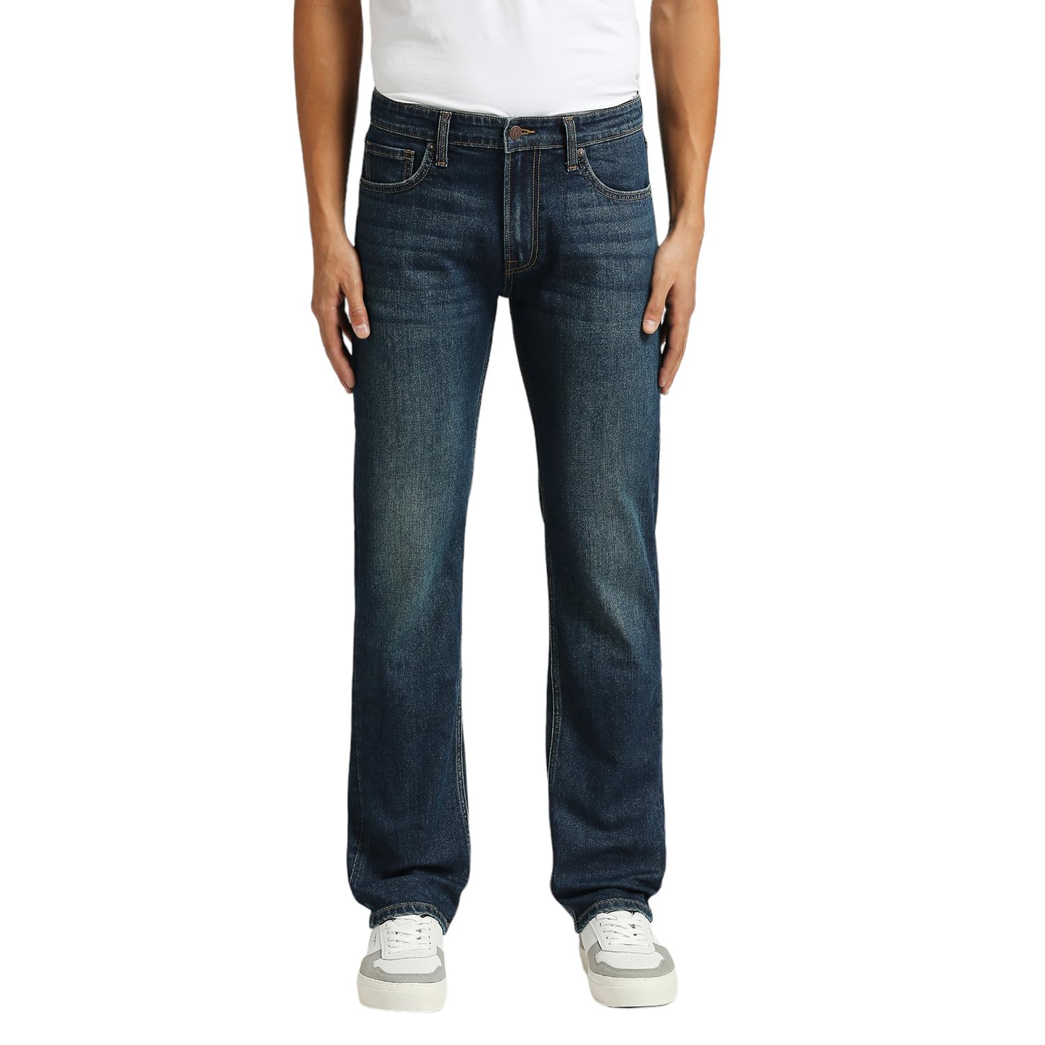 Marvis Straight Fit Mid Waist Jeans