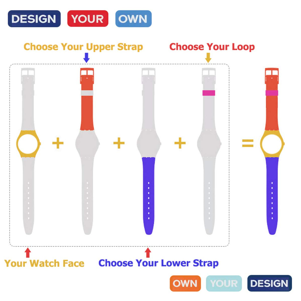 Green Olive Wasserdichtes Uhrenarmband aus Silikon-Gummi, 17mm