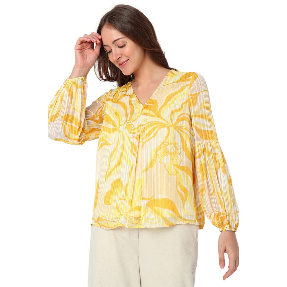 Vero Moda Regular Top (244919301_Lemon Zest_S_)