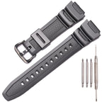 XBHSW Resin watch strap Compatible with Casio AE1200WH AE-1000W SGW-300H AQ-S800W W-800H Men's Waterproof Rubber Band Replacemen