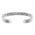JoycuFF Inspirational Bracelets for Women Inspirational Cuff Bangle for Her with Engraved Message Christmas Birthday Gifts for H