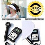 Sun Visor Hats Women Large Brim Summer UV Protection Beach Cap White