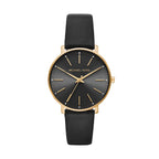 Michael Kors Pyper Three-Hand Black Leather Women's Watch (Model: MK2747)