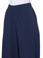 Under Armour Womens Rival Wide Leg Pants, (410) Midnight Navy / / White, Large