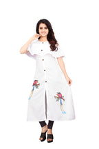 Om Sai Latest Creation Women'S Rayon Printed Fully Stitched Kurta Women & Girls (X-Large, White)