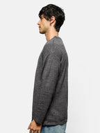The Souled Store Official Punisher: Logo Oversized Pullovers for Men and Boys Grey