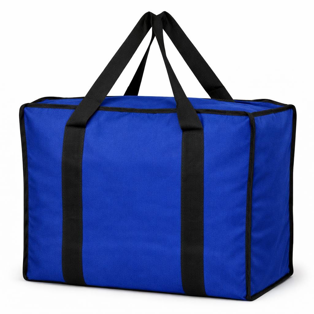 Grocery Storage Bag | 35 L Fabric Storage Bag With Zipper | Waterproof Foldable Storage Bag35 Liter Capacity: MediumSize Ideal  35