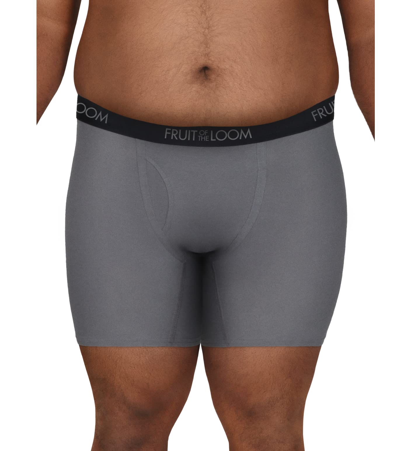 Fruit of the Loom mens Big and Tall Tag-free Underwear & Undershirts Boxer Briefs, Big Man - Cotton Stretch Boxer Brief -6 Pack