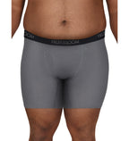 Fruit of the Loom Men's Tall Tag-Free Underwear, Big Man-Cotton Stretch Boxer Brief-6 Pack Red/Blue/Grey, 3X-Large