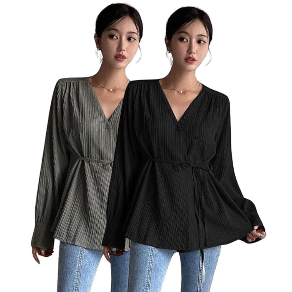 Leriya Fashion Stylish Korean Tops For Women  Oversized Shirts, Crop Tanks & Trendy Summer Wear | Casual Street Style Co-Ord Top