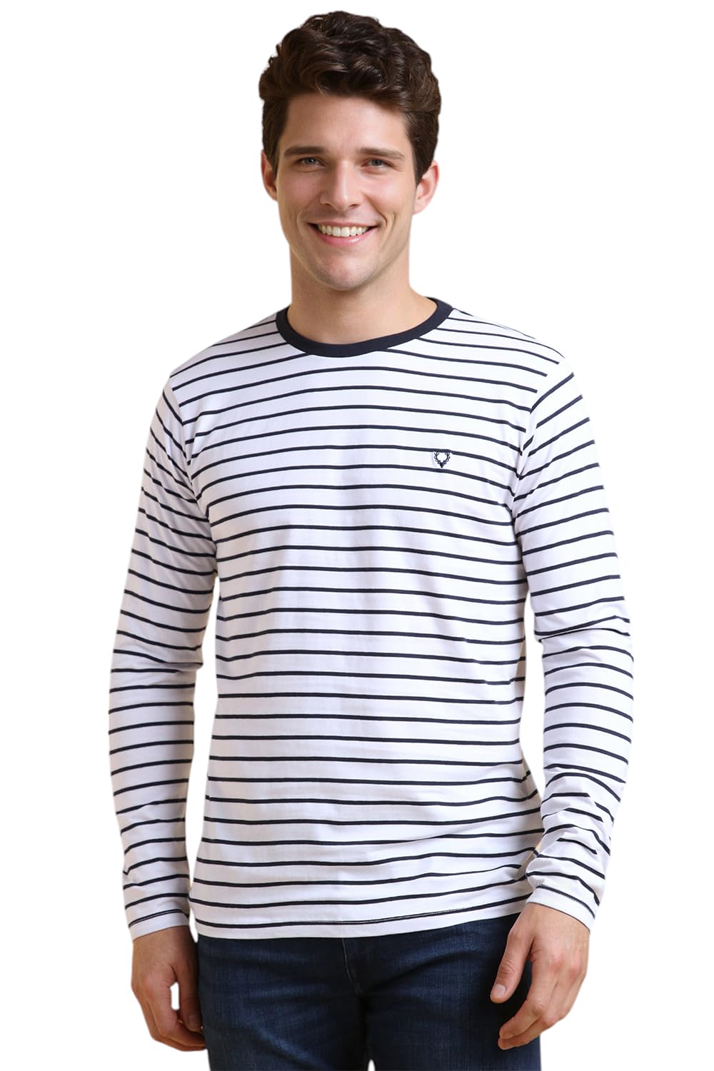 Allen Solly Men Slim Fit Casual Full Sleeve T-Shirt