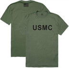 Relaxed Graphic T's, USMC, Olive, 2X