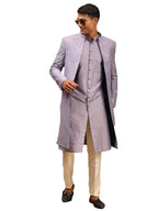 VASTRAMAY Mirror Work Front Open Sherwani Set with Pant Style Pyjama for Men  Elegant Ethnic Wear for Weddings & Festivals