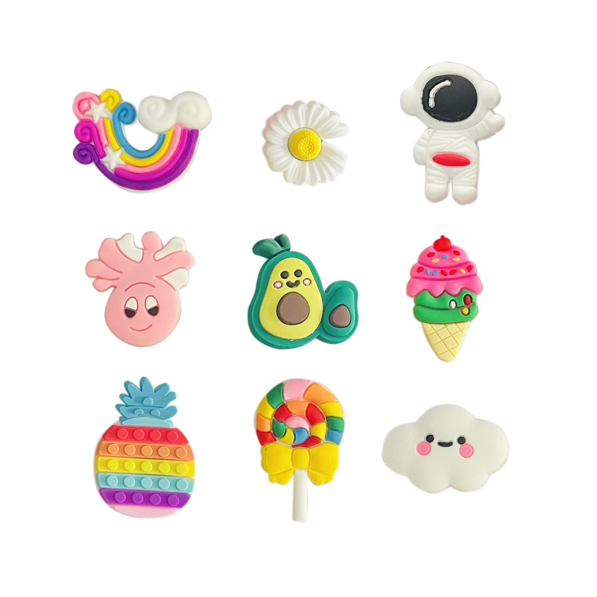 monochef Shoe Charms for Girls Teens: 30 Pack Random Different Cute Shoe Decoration Charms, Shoe Charm, Charms for Shoes Bracele