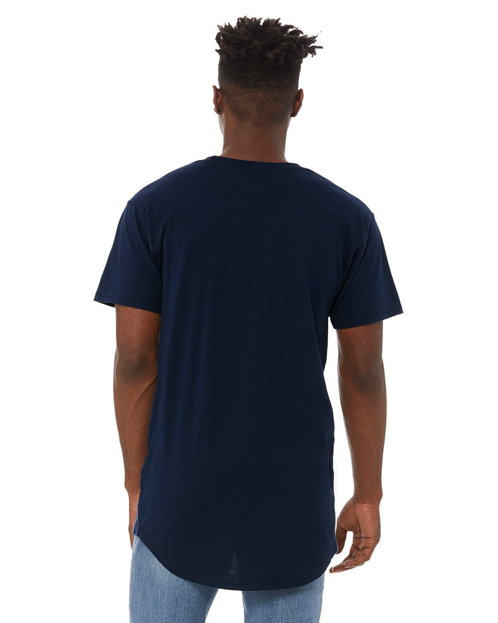 Mens Long Body Urban T-Shirt - WHITE - S(D0102H7WYX2)