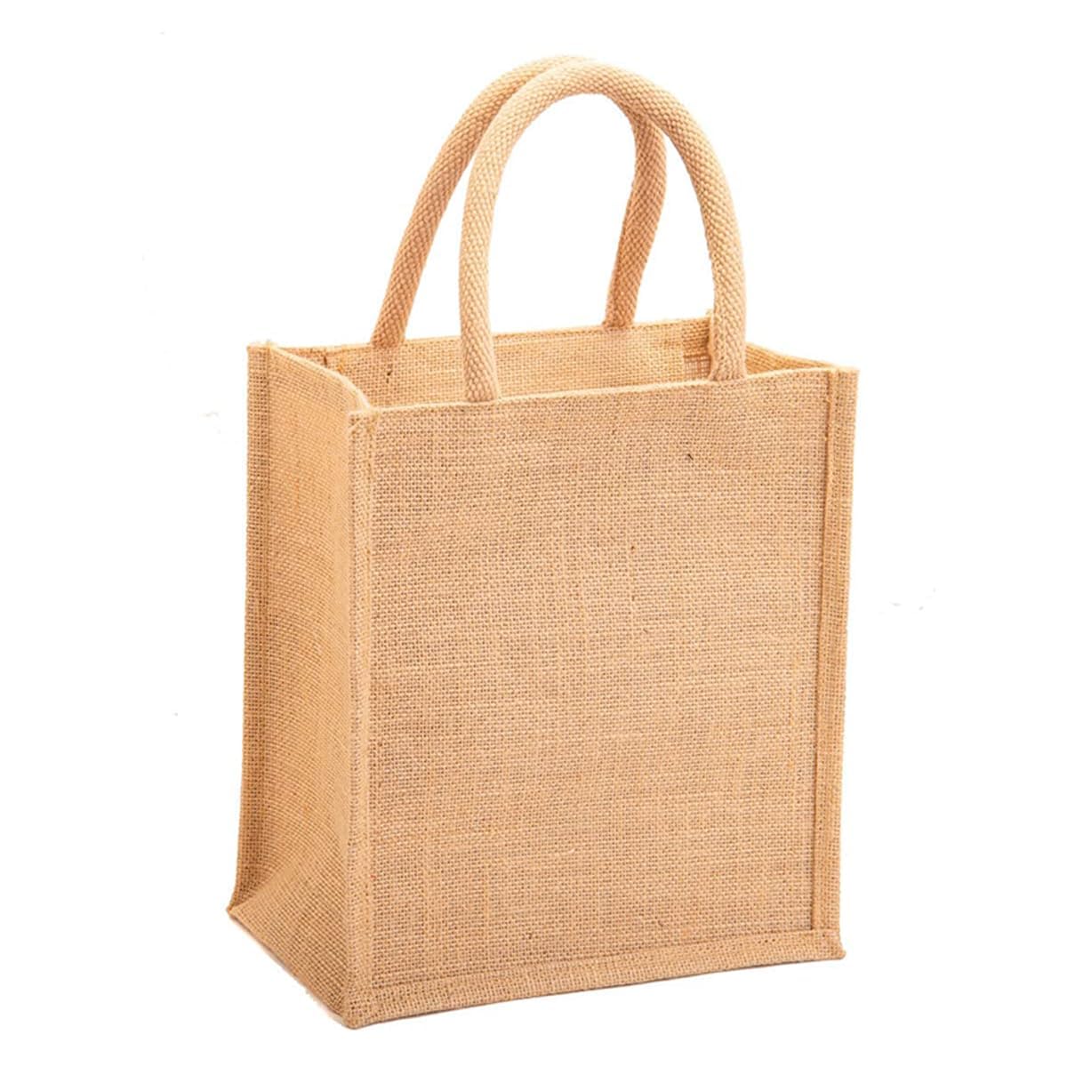 Clapcart Waterproof Zipper Closer Jute Bag, Lunch Bags Multipurpose for Office Women & Men | Girls & Boys | Tote Lunch Bag 11-104