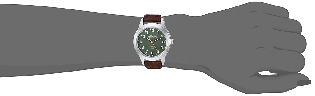 Timex Women's TW4B12000 Expedition Field Mini Brown/Green Nylon/Leather Strap Watch