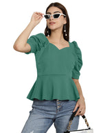 Tee Projekt Solid Stylish Casual Slim Fit Top & Tunic for Women & Girls| Trendy Western Tops for Women Stylish