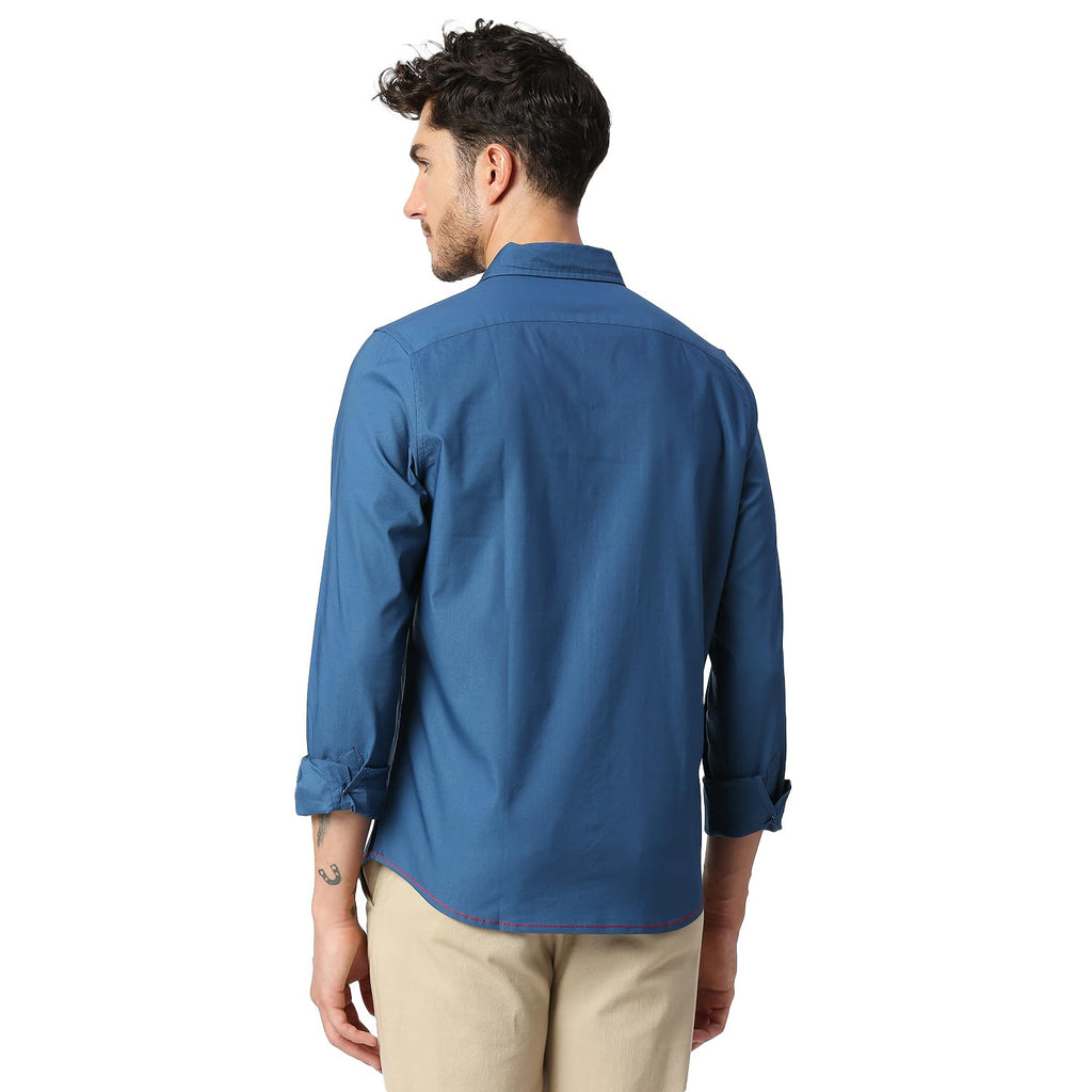Thomas Scott Long Sleever Solid Color Regular Fit Casual Shirts for Mens